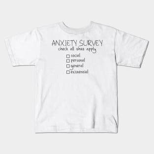 Anxiety Checklist (light) Kids T-Shirt